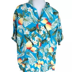 Paradise Found Mango Tree Floral Hawaiian Shirt